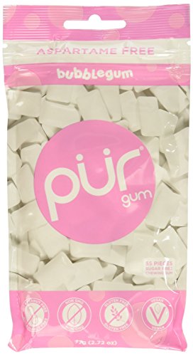 PUR Gum Bubblegum, 55 Count (Pack of 3)