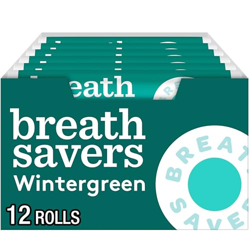 Breath Savers Wintergreen Sugar-Free Breath Mints Rolls, 0.75 oz (24 Count)