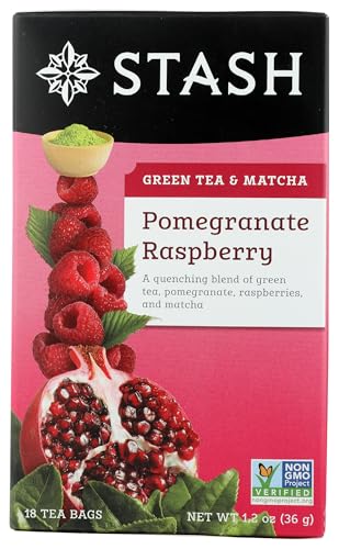 Stash Tea Pom Raspberry Matcha, 18 Count