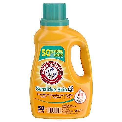 Arm & Hammer Sensitive Skin Plus Fresh Scent Liquid Laundry Detergent, 50 fl oz