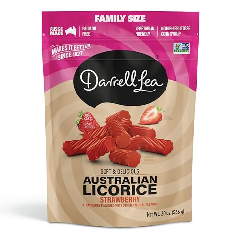 Darrell Lea Soft Australian Licorice, Strawberry, 20 oz