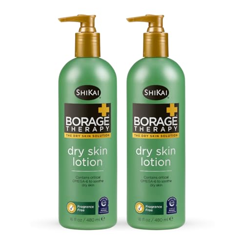ShiKai Borage Therapy Unscented Dry Skin Lotion, 16 fl oz (Pack of 2)