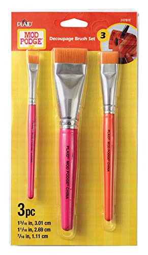 Mod Podge Decoupage Brush Set, 3 Piece