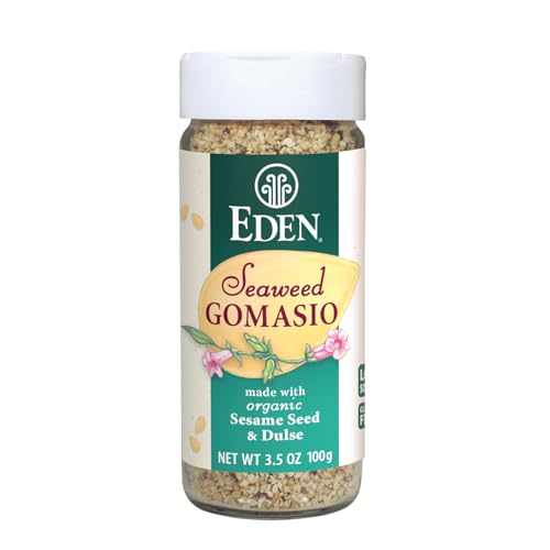 Eden Organic Seaweed Gomasio Sesame Salt, 3.5 oz Glass Jar
