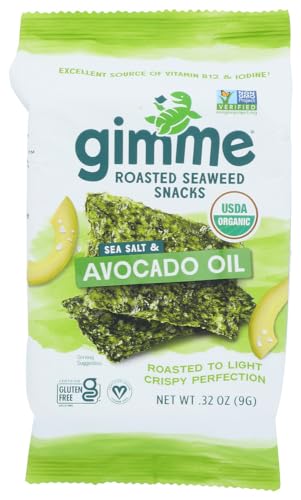 Gimme Seaweed Organic Roasted Seaweed Snack, Avocado & Sea Salt, 0.35 oz
