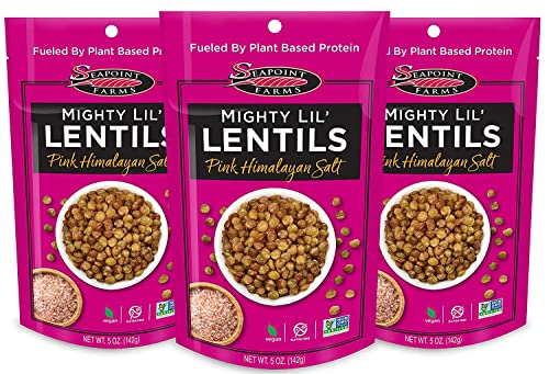 Seapoint Farms Mighty Lil' Lentils, Pink Himalayan Salt, 5 oz (Pack of 3)