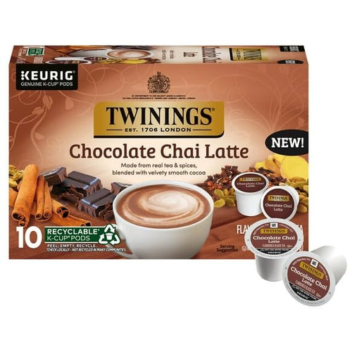Twinings Chocolate Chai Latte Tea K-Cup Pods, 10 Count