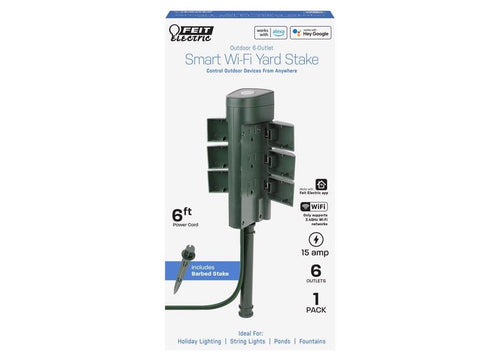 Feit Electric Smart WiFi Yard Stake, 125V 15A, Works with Alexa and Google