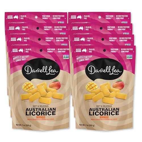 Darrell Lea Soft Australian Licorice, Mango, 7 oz (Pack of 8)