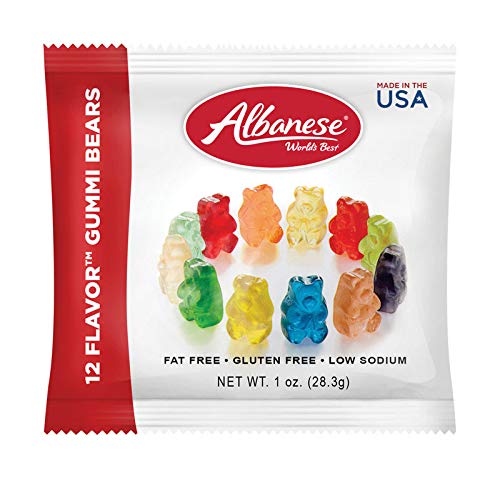 Albanese 12 Flavor Assorted Gummi Bears, 1 oz (Pack of 30)