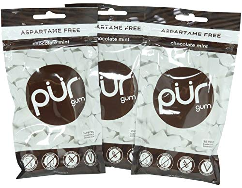 PUR Chocolate Mint Gum, 2.72 oz (Pack of 3)