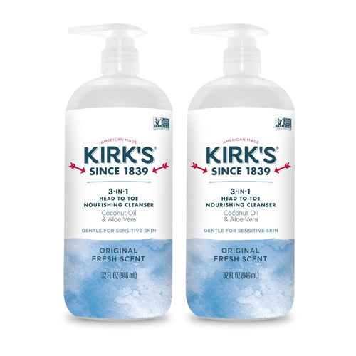 Kirk's Original Fresh 3-in-1 Nourishing Cleanser, 32 fl oz (Pack of 2)