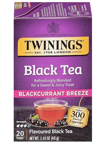 Twinings Blackcurrant Breeze Black Tea, 20 Count