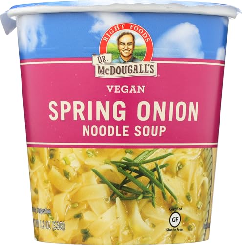 Dr. McDougall's Right Foods Vegan Spring Onion Noodle Soup, 1.9 oz Cup