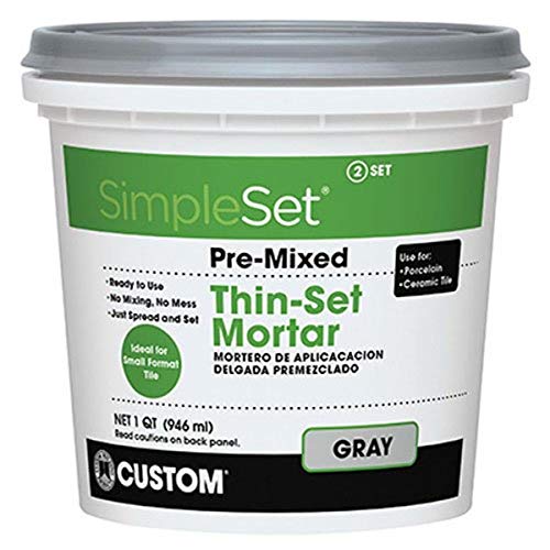 Custom Building Products SimpleSet Pre-Mixed Thin-Set Mortar, 1 Quart