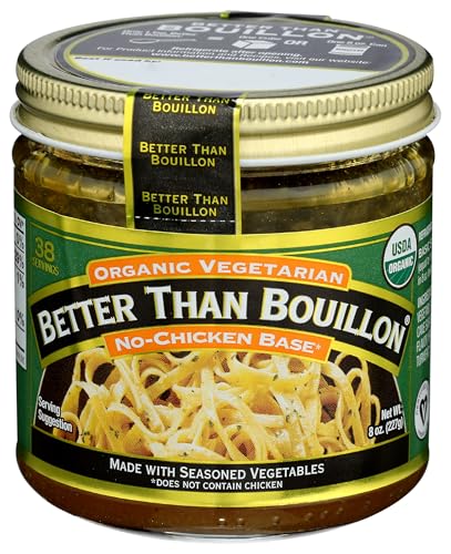 Better Than Bouillon Organic Vegetarian No Chicken Base, 8 oz Jar