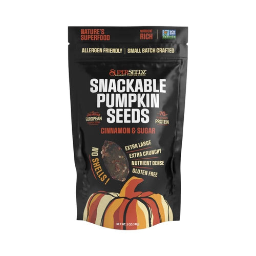 SuperSeedz Dry Roasted Pumpkin Seeds, Cinnamon & Sugar, 5 oz