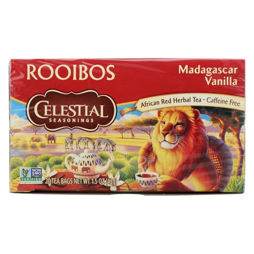 Celestial Seasonings Red Rooibos Madagascar Vanilla Tea (Pack of 3)