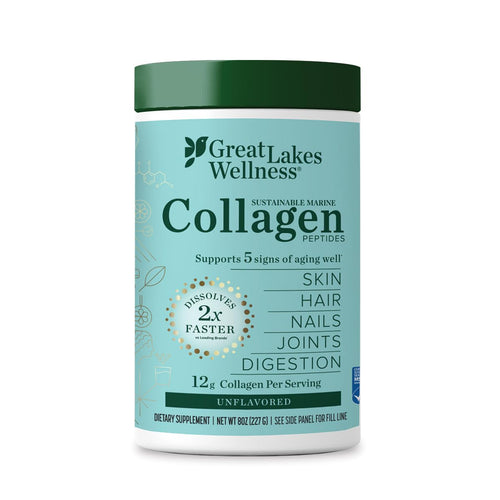 Great Lakes Wellness Marine Collagen Peptides, Unflavored, 8 oz
