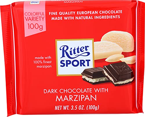 Ritter Sport Dark Chocolate with Marzipan, 3.5 oz