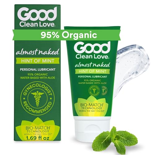 Good Clean Love Almost Naked Hint of Mint Organic Water-Based Lubricant, 1.69 oz