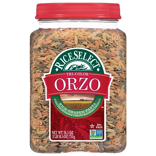 RiceSelect Tri-Color Orzo, 26.5 oz (Pack of 4)