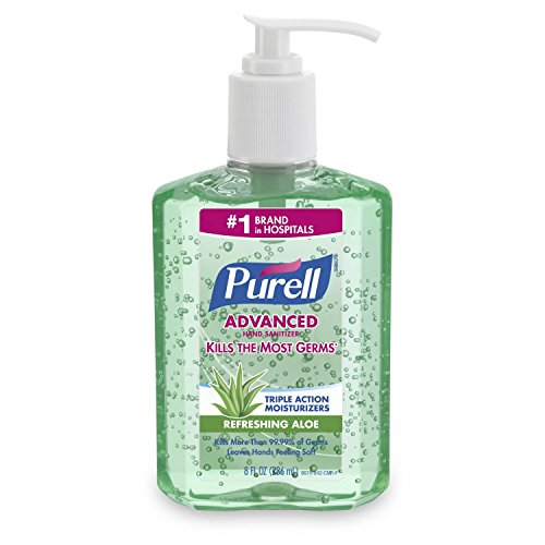 Purell Advanced Hand Sanitizer with Aloe, 8 oz Pump (Pack of 2)
