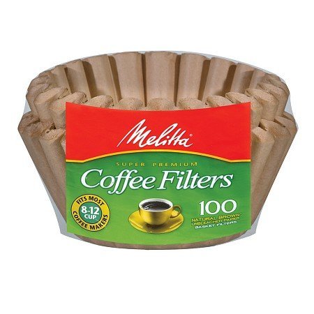 Melitta Basket Coffee Filters, Natural Brown Unbleached, 100 Count
