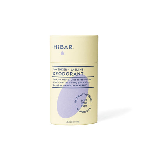 HiBAR Lavender and Jasmine Deodorant, Plastic-Free, Aluminum-Free