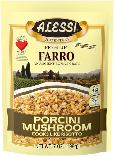 Alessi Autentico Seasoned Roman Grain Farro, Porcini Mushroom, 7 oz (Pack of 6)