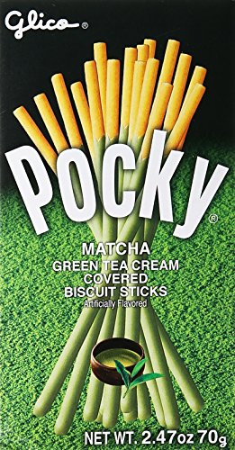 Pocky Matcha Green Tea Cream Biscuit Sticks, 2.47 oz
