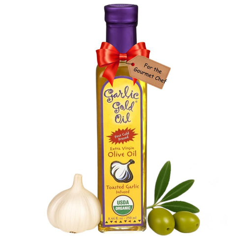 Garlic Gold Organic Extra Virgin Olive Oil Infused with Toasted Garlic