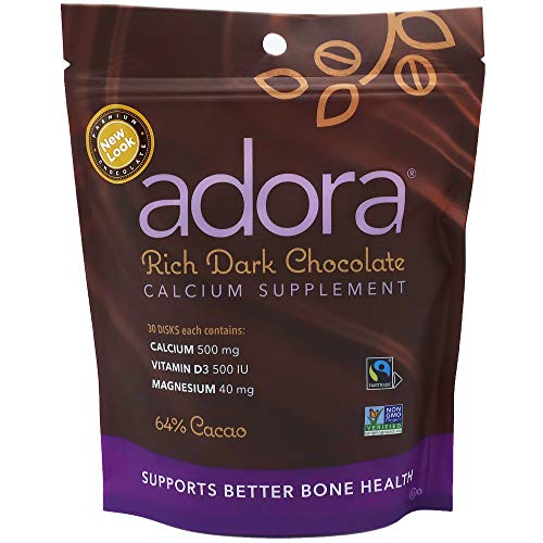 Adora Calcium Supplement with Fairtrade Dark Chocolate (30 Count)