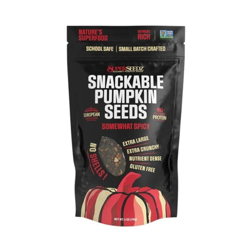 SuperSeedz Somewhat Spicy Dry Roasted Pumpkin Seeds, 5 oz