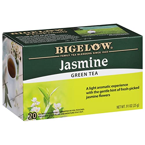 Bigelow Green Tea with Jasmine, 20 Count (Pack of 6)