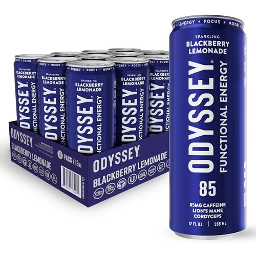 Odyssey Functional Energy Drink, Blackberry Lemonade, 12 Pack