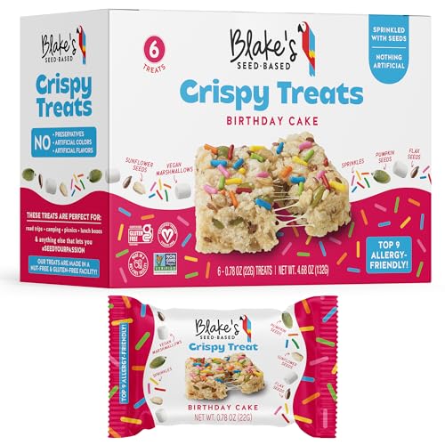 Blake's Seed Based Crispy Treats, Birthday Cake, 6 Count