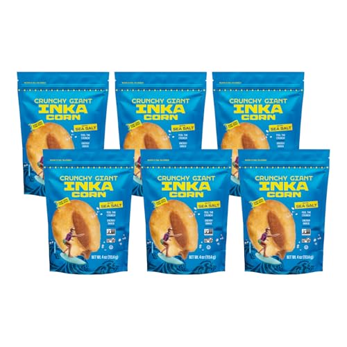 Inka Corn Nuts Roasted Giant Corn, Original, 4 oz (Pack of 6)