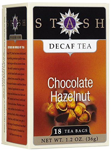 Stash Tea Decaf Chocolate Hazelnut Tea, 18 Bags (Pack of 6)