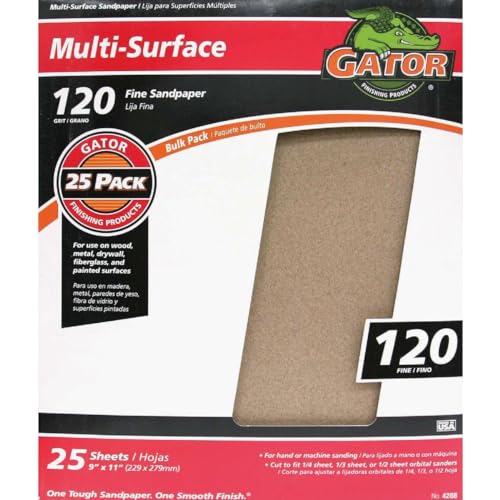 Ali Industries 120 Grit Sandpaper, 9 x 11 Inch