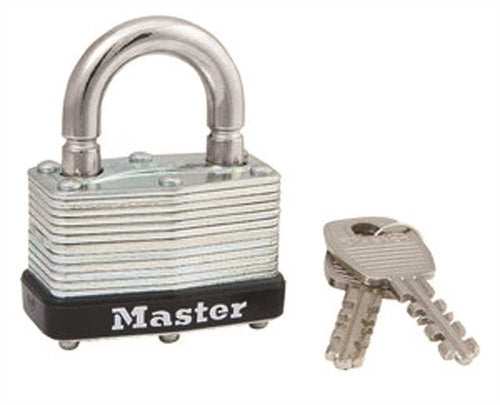Master Lock 500KABRK Breakaway Shackle Laminated Steel Padlock, Silver