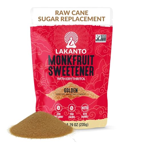 Lakanto Golden Monk Fruit Sweetener with Erythritol, Raw Sugar, 8.29 oz