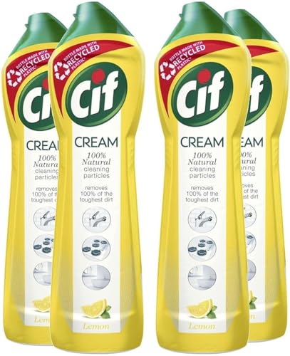 Cif Cream Cleaner, Lemon, 500 ml (Pack of 4)
