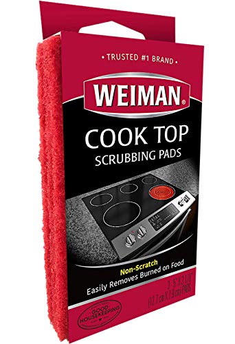 Weiman Cook Top Scrubbing Pads, 3 Reusable Pads