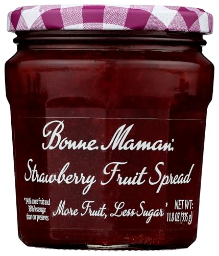 Bonne Maman Strawberry Fruit Spread, More Fruit Less Sugar, 11.8 oz