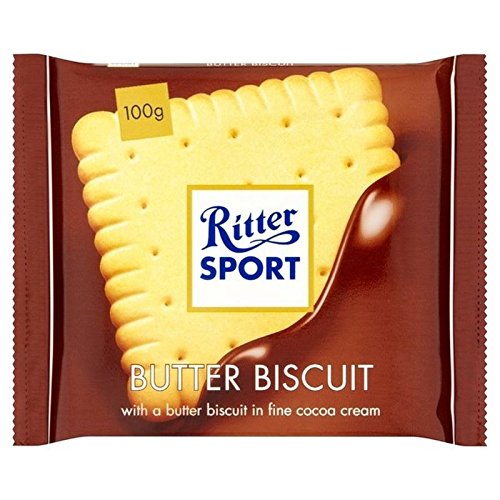 Ritter Sport Butter Biscuit Milk Chocolate, 100 g (Pack of 2)
