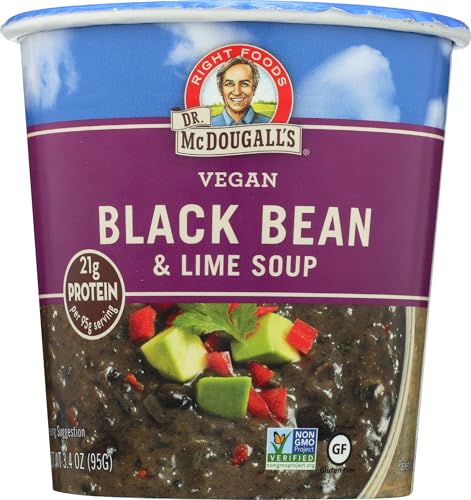 Dr. McDougall's Vegan Black Bean and Lime Soup, 3.4 oz