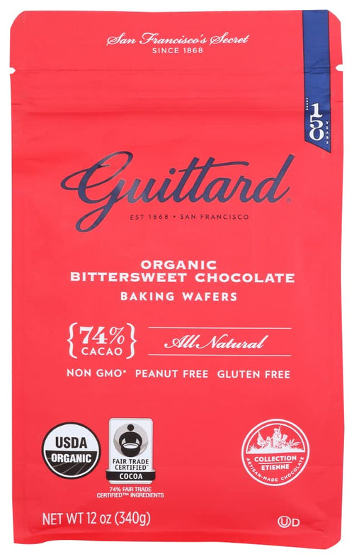 Guittard Organic 74% Chocolate Baking Wafers, 12 oz