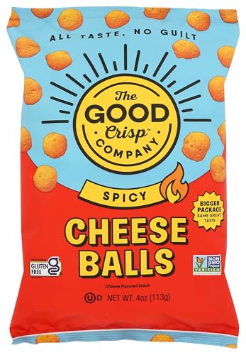 The Good Crisp Company Spicy Cheese Balls, 4 oz