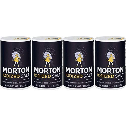 Morton Iodized Salt, 26 oz (Pack of 4)